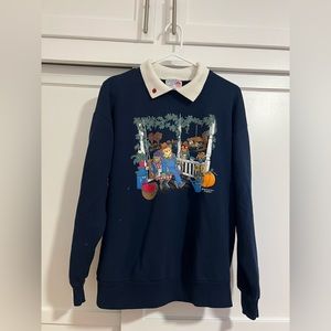 Vintage 90s Morning Sun Fall Crewneck with Collar